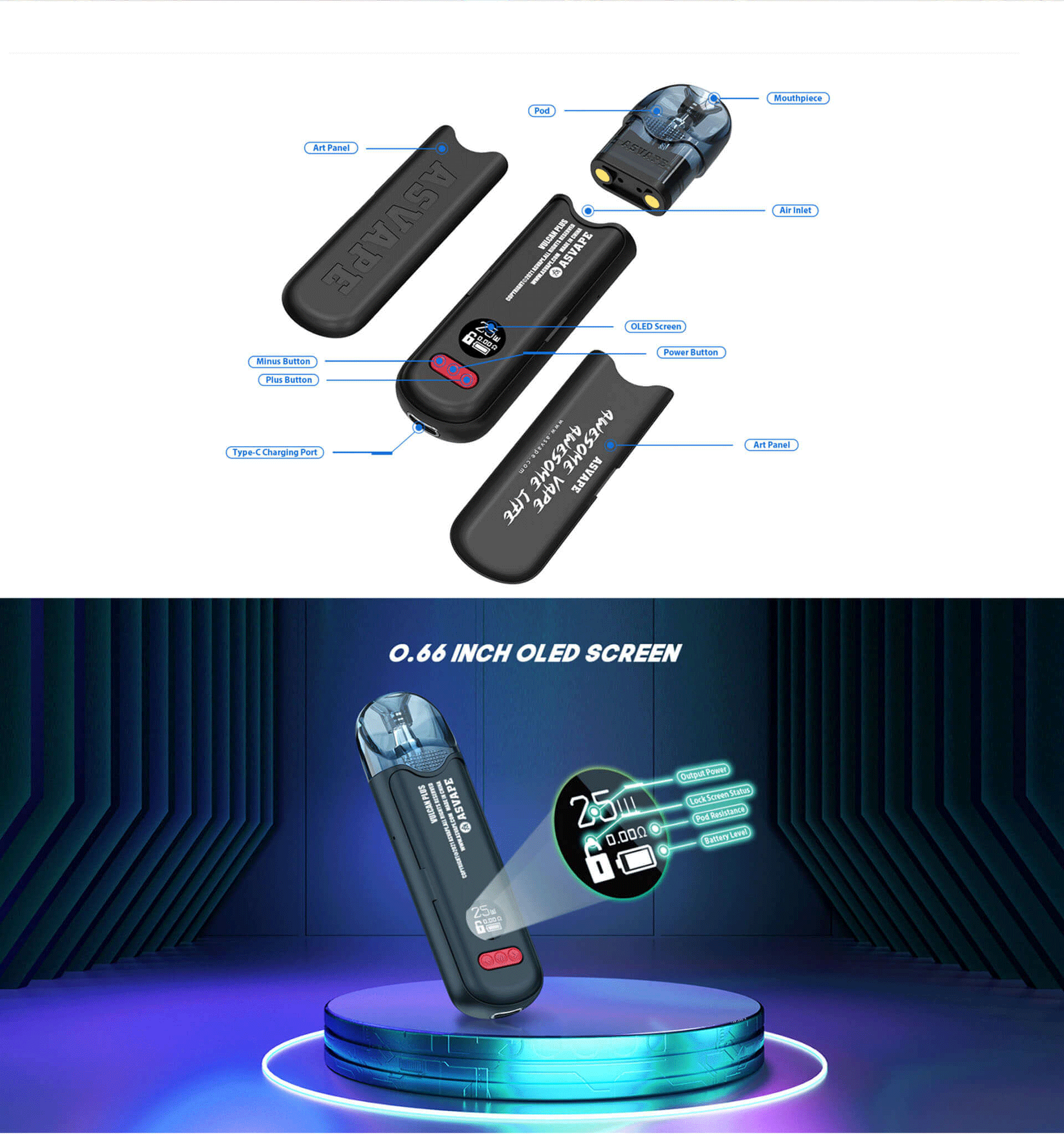 Refillable vape,Vulcan Plus SMok Innokin-asvape